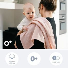 Doomoo Pack de 3 langes en coton biologique certifié Oeko-Tex Rose BAB5400653010787