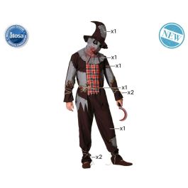 Déguisement Épouvantail Ensanglanté pour Homme Adulte avec Chapeau et Masque - Taille M-L - Polyester - Thème Halloween - Marron Precio: 29.616. SKU: B19BDL989E
