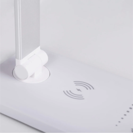 Lampe de Bureau LED avec Chargeur sans Fil 6W 420Lm CCT, Luminosité Réglable, Ports USB Multiples, Design Minimaliste