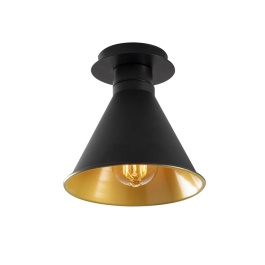 Lampe de Plafond Style Vintage Noire 1xE27 Sans Ampoule OPV-525NOR1307