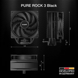 Be Quiet! Pure Rock 3 Black Ventirad Processeur Noir 12cm TDP 190W