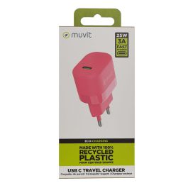 Chargeur mural Muvit for Change Magenta 25 W