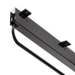 Emuca Porte-vêtements extractible pour armoire grande profondeur Self, 800, Peint en noir, Acier et Plastique.