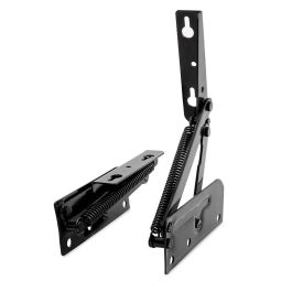 Q&Q Bisagra Compás con Muelles Odeon Negro pour Portes Abatibles - Assistance à Ressorts, Fixation par Vis