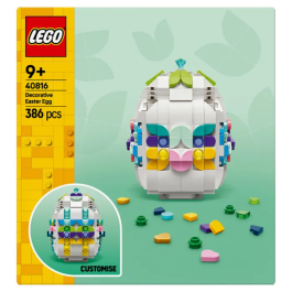 LEGO 40816 L'Oeuf de Pâques Décoratif à Construire - Set de Construction Créatif pour Enfants 9 ans et Plus, Fête de Pâques