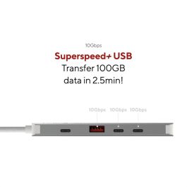 Hub USB Linq Byelements LQ49051 Blanc Gris