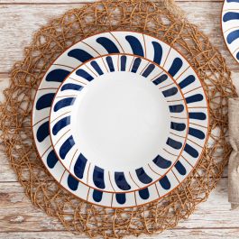 Plato Llano Porcelana Oceanika Bidasoa 27 cm