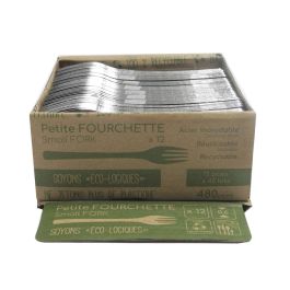 Set 12 Tenedores Postre Acero Inox Ecologic Slim Amefa 0,5 mm