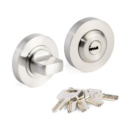 Jandel Muletilla Con Llave Ø50X10Mm Noir Mat / Nickel Satiné / Poli Brillant Finition Nickel Satiné