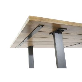 Table de Salle à Manger Home ESPRIT Noir Naturel Métal Bois de manguier 200 x 100 x 76 cm