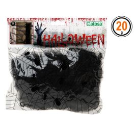 Toile d'araignée décorative noire pour Halloween avec 2 araignées, 20 g, décoration de fête Precio: 9.7899996. SKU: S1129760