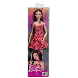 Barbie JJN59 - Poupée Fashionistas, Tenue Rose et Léopard, Jeu de Rôle et Expression Personnelle, Dès 3 Ans