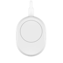 Belkin BoostCharge Pro - Station de recharge sans fil Qi2 15W avec charge rapide - Câble USB-C de 1,5 m - Blanc