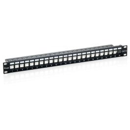 Equip Patchpanel 24x Cat6 19" FTP 1HE Keystone Montage sw