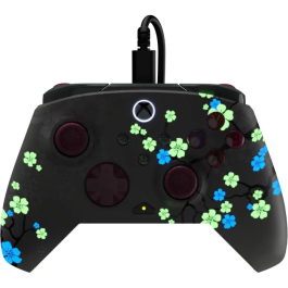 Turtle Beach Rematch Advanced - Manette de jeu filaire officielle pour Xbox - Compatible PC - Modèle Cherry Blossom - Conception phosphorescente et personnalisable