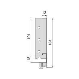 Emuca Tiroir extérieur Vertex 40kg, hauteur 131mm, profondeur 450mm, Acier, Gris antracite