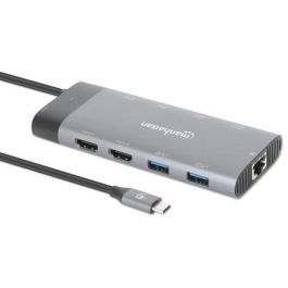 MANHATTAN USB-C PD 10-in-1 Dual-Monitor 8K Dockingstation