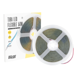 BX3 LIGHT BX3-COB-320-12DC-WW Ruban LED Flexible Blanc Chaud 3000K 50W 12V 5m IP20 pour Éclairage d'Intérieur