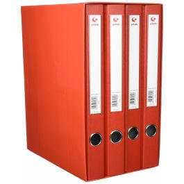 Classeur modulaire Grafoplas Rouge Feuille Reliure à anneaux x 4