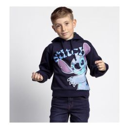 Sweat-shirt à capuche fille Stitch Bleu foncé
