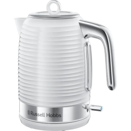Russell Hobbs 24360-70 Bouilloire Inspire 1.7L, 2400W, Bouilloire Rapide, Indicateur d'eau, Filtre Anti-Calcaire, Blanc