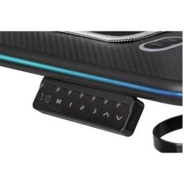 Thermaltake GT120 RGB Bureau Gamer avec Rétroéclairage LED, Plateau en Fibre de Carbone, Réglage Hauteur Électrique (45 cm), Charge 80 kg, 120 x 60 cm, Noir