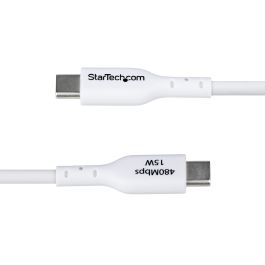 Câble USB Startech USB2AC2MNCWHE Blanc 2 m