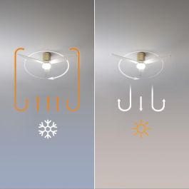 Ventilateur de Plafond avec Lumière Cecotec EnergySilence Aero 5600 18 W Blanc Doré 1000 Lm