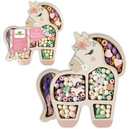 Coffret de perles en bois - SYCOMORE - Licorne - Des 4 ans