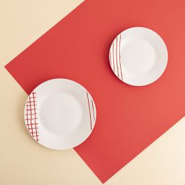 Assiettes Quid Kansas Rouge Céramique 18 Pièces