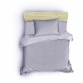 Ensemble de literie - 1 housse de couette 220x240 cm + 2 taies d'oreiller 60x60 cm - 70% polyester, 30% coton - Gris - ASI8683743939299