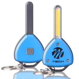 M-Tech Clé Led Porte-clés Lampe IL01 3 Modes COB 0.5W 2h CR2032 Bleu