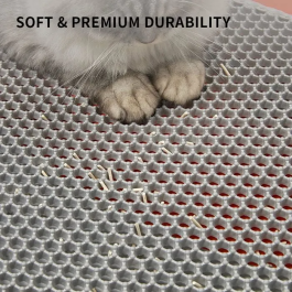 Petkit - Tapis extérieur pour litière automatique PuraMax et Pura X - Antidérapant, imperméable - 55 x 55 cm - Gris et Orange