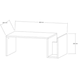 MEMO Table Basse Rectangulaire Effet Marbre Travertin 86,8 x 32,4 x 50 cm CAL1738350725075