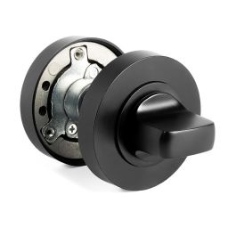 JANDEL Muletilla con Llave Ø50x10mm Noir Mat / Nickel Satiné / Poli Brillant Finition Noir Mat