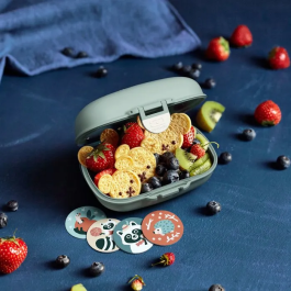 Monbento Boîte à Goûter Hermétique Snack Box MB Gram Raccoon 600 ml Sans BPA, pour En-cas