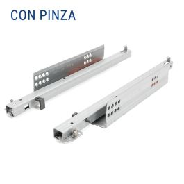 DTC Tourpush Guides invisibles pour tiroirs, extraction partielle, système PUSH sans poignées, 350 mm, charge 20 kg (Set de 200)