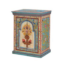 Table de chevet GINER Y COLOMER en bois de manguier multicolore avec 2 portes, tiroir et étagères intérieures - 68 x 52 x 34 cm Precio: 335.988. SKU: B1JZHWFBST