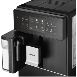 Sencor SES 9300BK Machine à Expresso avec Système EasyLatte, Broyeur Inox 19 bars, Réservoir 1.3L, Panneau LED