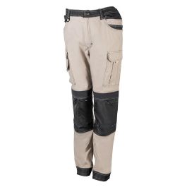 Velilla Pantalon Bicolor Canvas Stretch avec Poches Flottantes Beige Noir Taille XXL