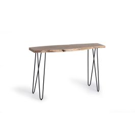 GINER Y COLOMER Console en Bois d'Acacia Massif avec Pieds en Métal Noir - Dimensions 120x35x76 cm, Naturel Precio: 275.988. SKU: B18NYGJBNL