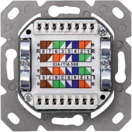 DIGITUS Anschlussdose Cat6 2xRJ45 geschirmt Unt. Signalweiß