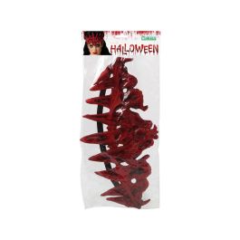 Couronne Diadème Halloween Rouge Souple avec Élastique - Accessoire pour Costume Démon, Sorcière ou Reine des Ténèbres
