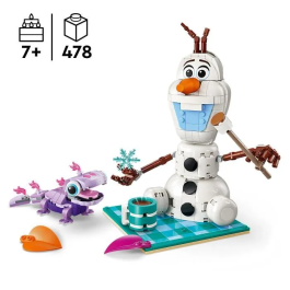 LEGO 43287 La Reine des Neiges - Le Pique-Nique d'Olaf et Bruni, Set de Construction Disney avec 2 Personnages (Bonhomme de Neige)