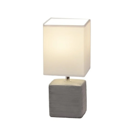RABALUX Rabalux Orlando Lampe de Table Gris Céramique Métal Textile 30 cm Hauteur 13.5 cm Largeur E14 40W IP20 RAB-4458