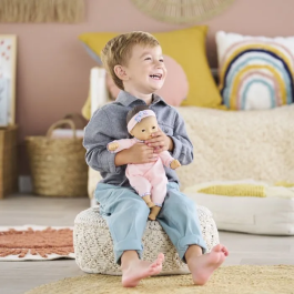 Corolle - Poupon Bébé Calin Mila - Poupée 30 cm avec yeux dormeurs et parfum vanille - Pyjama rose - À partir de 18 mois