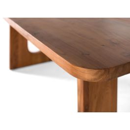 GINER Y COLOMER Table de salle à manger rectangulaire en bois d'acacia massif naturel - 200 x 100 x 76 cm, avec pieds anti-dérapants, nécessite assemblage