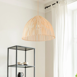 Lampe Suspendue Jacarei Rotin Naturel Douceur Boho-Chic E27 SKD-P80051