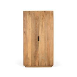 GINER Y COLOMER - Armadio - Armoire en bois de manguier naturel avec 2 portes, étagères amovibles et penderie - Lignes épurées et coins arrondis Precio: 1811.988. SKU: B12JLSRWNZ