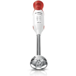 Bosch MSM64110 Mixeur plongeant ErgoMixx - 450W - Pied en inox - 4 lames aiguisées - 2 vitesses - Bol gradué 600 ml - Blanc et rouge